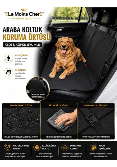 Ssangyong Korando Platinum Araba Koltuk Koruma Örtüsü Su Geçirmez Kedi Köpek Kılıfı