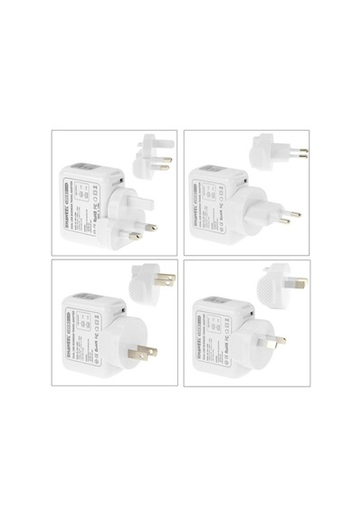 Haweel Universal Seyahat Şarj Adaptör Apple Uyumlu iPhone Ve 1 Mikro Usb Şarj (120374573)-Beyaz