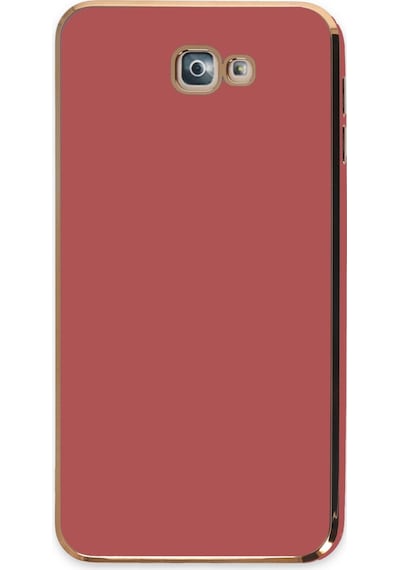 Samsung Uyumlu Galaxy J7 Prime Uyumlu Kılıf Volet Silikon - Kırmızı