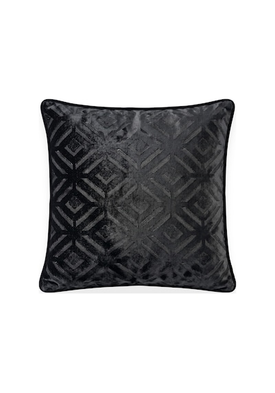"nexa" Kadife Dokulu Kırlent Kılıfları - 45x45 Siyah