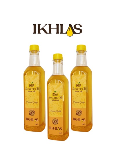Ikhlas Soğuk Sıkım Susam Yağı 3 x 1 L