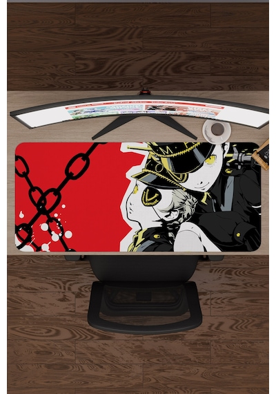 Persona 5 Kaymaz Dikişli Kauçuk Oyuncu Mousepad V5 - 90x40 Xxl Gaming Mouse Pad Fare Altlığı