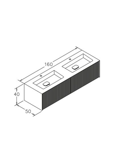 Orka Cube 160 Alt Modül + Lavabo Modul Mat Gri Diğer Orka Cube 160 Alt Modül + Lavabo Modul Mat Gri Diğer