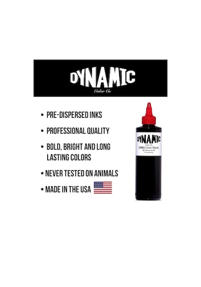 Dynamic Union Black - Siyah Tattoo Dövme Boyası - 8 Oz/240ml