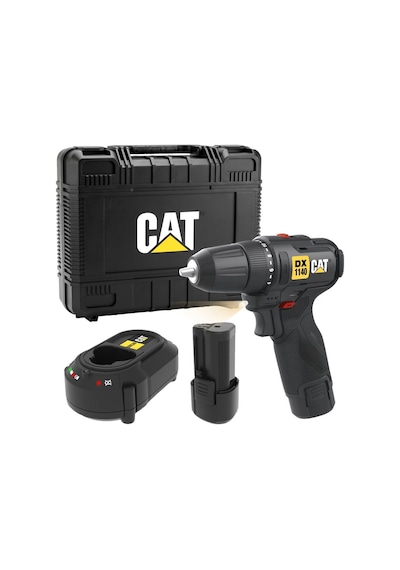 Cat Dx1140 12volt/2.0ah Li-ion Çift Akülü Kömürsüz Profesyonel Şarjlı Darbesiz Matkap