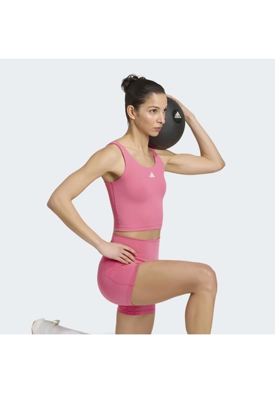 Adidas Studio All Me Booty Kadın Pembe Kısa Tayt Kx3142
