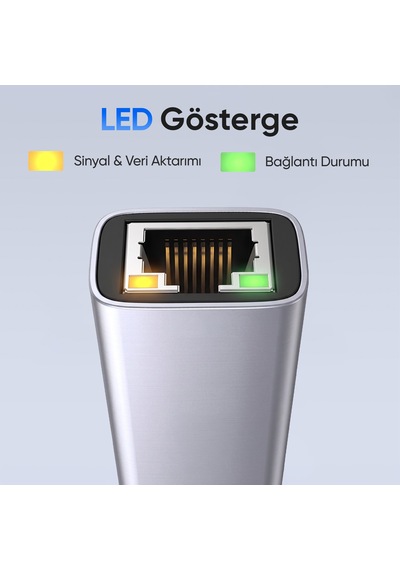 Juo Type-c Ve Usb-a 7 Portlu 3 Usb-a 3 Type-c Gigabit Ethernet Dönüştürücü Usb Çoklayıcı Hub