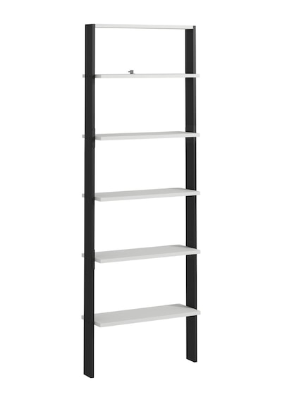 Hero 5 Raflı Modern Kitaplık - 180 Cm Antrasit/beyaz