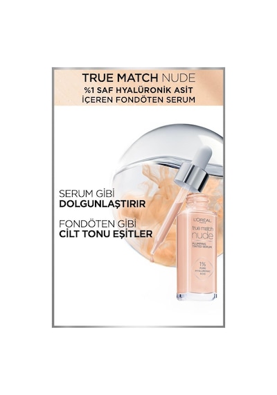 L'oreal Paris True Match Nude Fondöten Serum 1-2 Rosy  Light