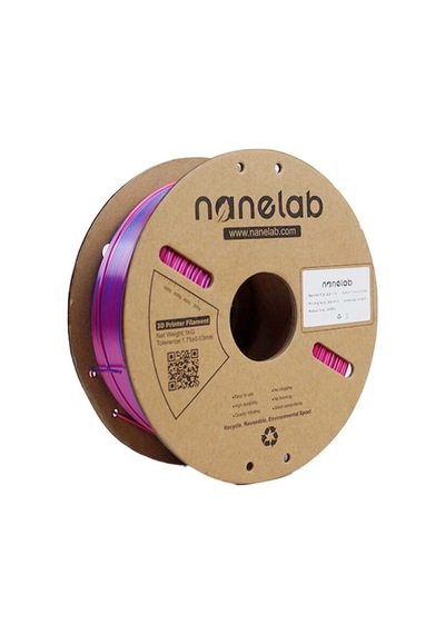Nanelab Çift Renkli Silk Pla Filament - Mavi - Kırmızı - 1.75mm - 1kg