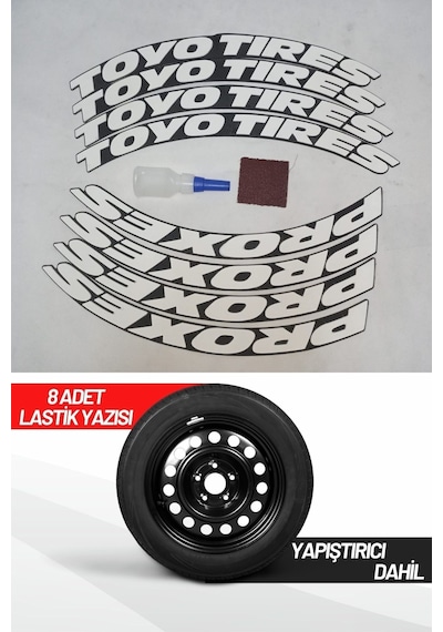 Toyo Tires Proxes Motosiklet Ve Otomobil Araç 3d Oto Lastik Yazısı Sticker Arma 8 Adet