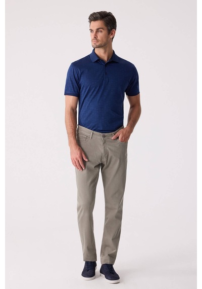 Erkek Yeşil Slim Fit Üst Cep Kanvas Pantolon