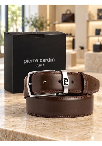 Pierre Cardin %100 Hakiki Deri Kahve Klasik Erkek Kemeri