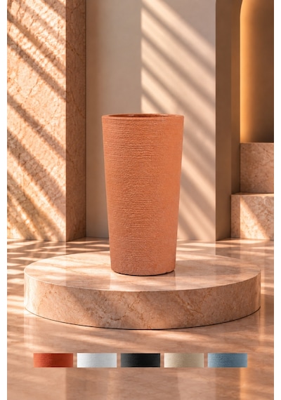 Bostann Dekoratif Saksı - Lıva 080 - 50l - Kahverengi