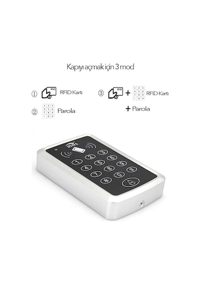 Sonex Rfid Şifreli Kapı Kilidi-Kartlı Geçiş Sistemi 24V