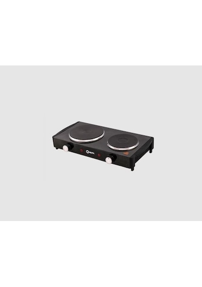 Mupa 2020 1000 + 1500 W Çift Gözlü Elektrikli Ocak Siyah