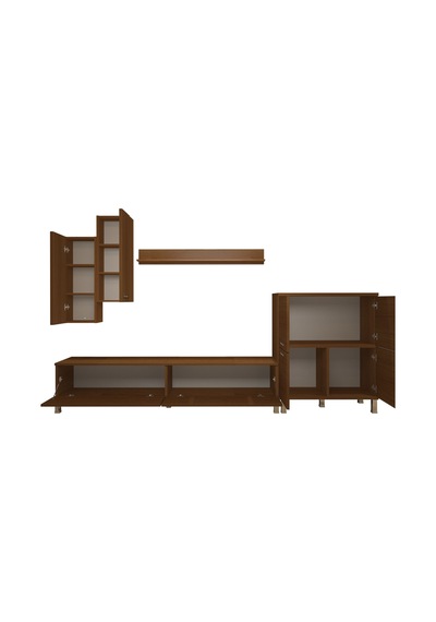 Decoraktiv Eko 6 Slm Std Krom Ayaklı Tv Ünitesi Tv Sehpası Ceviz