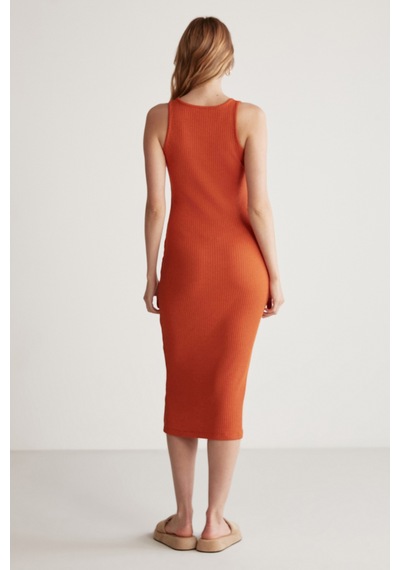 Grımelange Carına Kadın Geniş Fitilli Esnek Kumaşlı Vücüda Oturan Bodycon Maxi Kiremit Rengi Elbise Kiremit Rengi Grımelange Carına Kadın Geniş Fitilli Esnek Kumaşlı Vücüda Oturan Bodycon Maxi Kiremit Rengi Elbise Kiremit Rengi