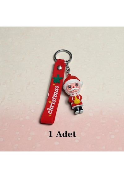 Yılbaşı Silikon Noel Baba Anahtarlık 1 Adet