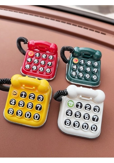 Mucit Home Retro Nostalji Araç İçi Torpido Numaratör Renkli Mini Telefon Numaratör Lüks