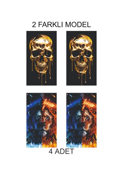Sade Ve Şık Kapı Direk Folyo Sticker Etiket