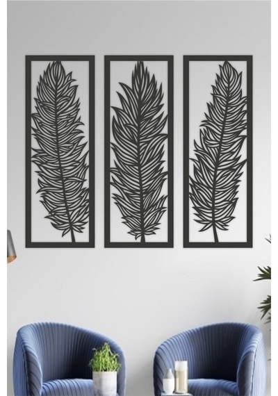 Dekoratif Ahşap Tüy Temalı Tablo