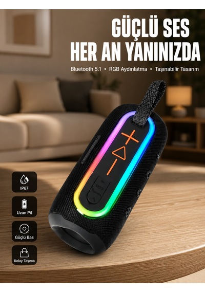 Uzun Pil Ömürlü Bluetooth 5.1 Hoparlör Yeni Nesil - Lisinya