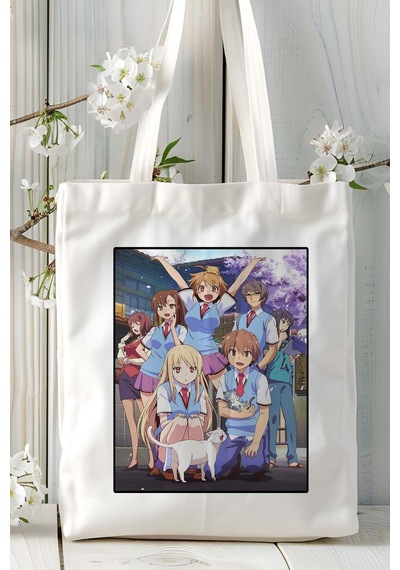Art Hediye Sakurasou No Pet Na Kanojo Baskılı Bez Omuz Çantası Kişiye Özel Model 2 Çok Renkli