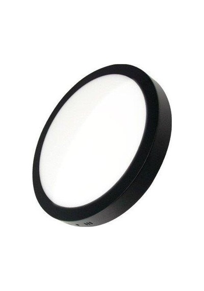 Zhltools 18 Watt Sıvaüstü Yuvarlak Led Panel Siyah Kasa Beyaz Renk 1800 Lümen