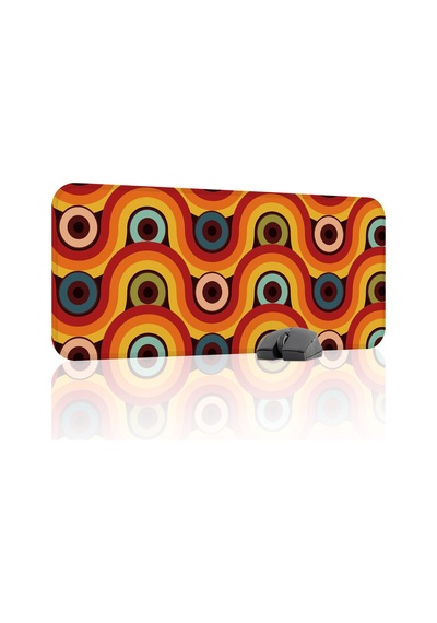 Retro 60 Lar Kaymaz Dikişli Kauçuk Oyuncu Mousepad V1 - 70x30 Xl Gaming Mouse Pad Fare Altlığı