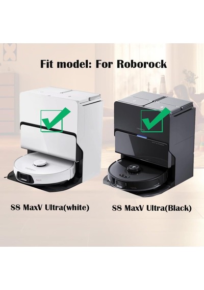 Roborock İle Uyumlu S8 Maxv Ultra Robot Süpürge Fırça,hepa Filtre Yedek Parça Seti-6 Parça Siyah