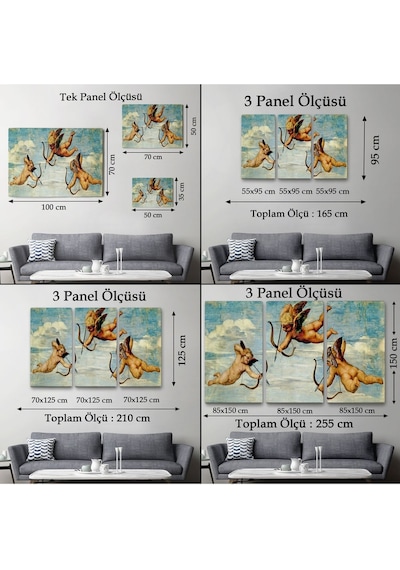 Es10 Özel Tasarım, Dekortif BaskıThe Triumph of Galatea Detail Tablosu-6634 (125 x 210)