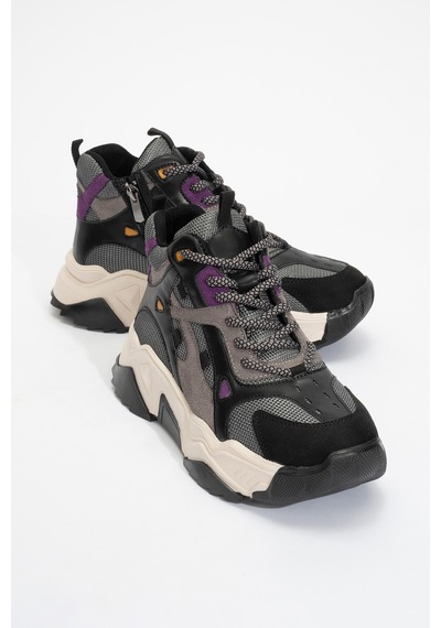 Luvishoes Lowel Siyah-mor Kadın Spor Bot Mor - Siyah
