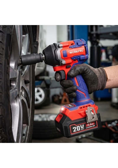 Workpro Wp390228 20volt 4.0ah. Li-ion 1/2 360nm Çift Akü Kömürsüz Profesyonel Şarjlı Somun Sıkma