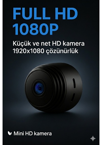 Mini Kablosuz Wi-fi Güvenlik Kamerası 1080p Hd Çözünürlük İç & Dış Mekan Kullanımına Uygun - 783771338