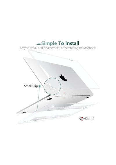 Novstrap Apple Uyumlu MacBook Air 15 İnç 2023 A2941 M2 Çip İle Kılıf Sert Parlak Koruma Kapak