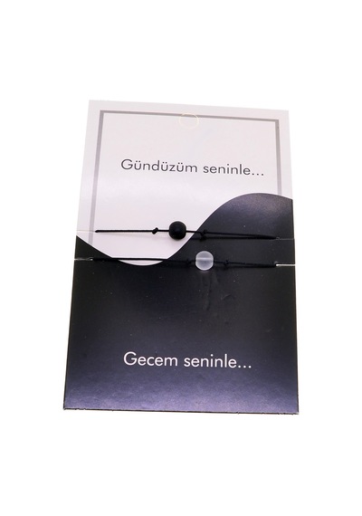 X-lady Accessories Altın Renk Gündüz Gece Arkadaş Şans Bilekliği - 2689 Çok Renkli