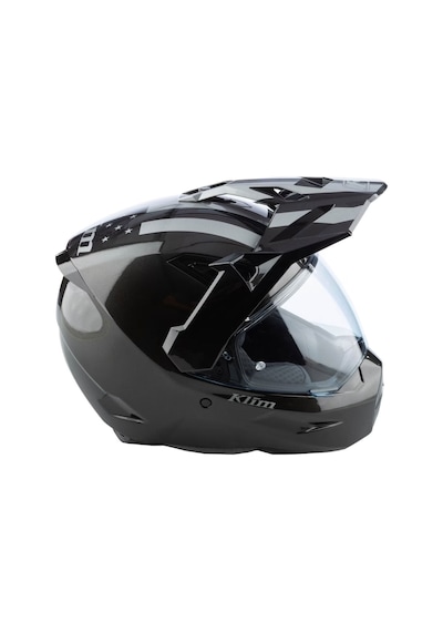 Klim X1 Alpha Carbon Patroit Korumalı Adv Kask Metalik Siyah