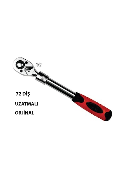 Uzatmalı 72 Diş 1/2 Lokma Cırcır Kolu Büyük Boy
