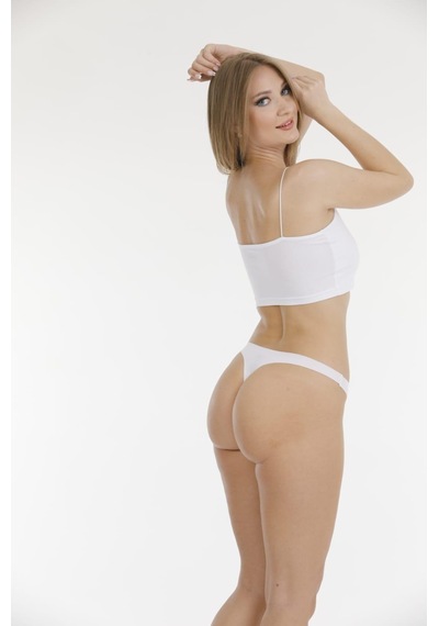 Berrak 11691 Bayan Lazer Kesim Poliester String Tanga 12 Adet 001