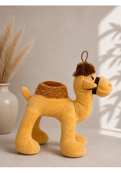 Sevimli Peluş Deve Oyuncak 30x30 Cm Yumuşacık Dost Sarı
