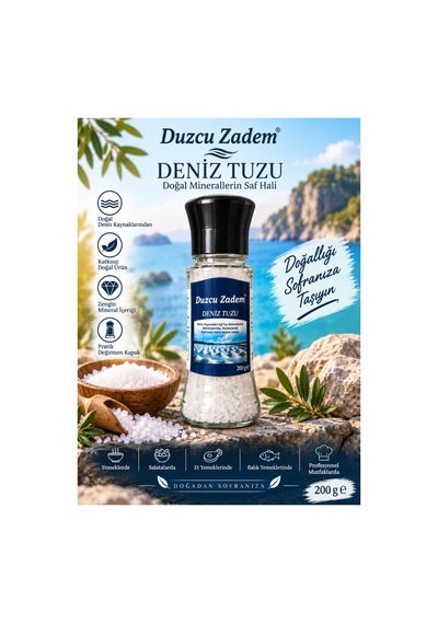Deniz Tuzu Değirmen Kapak 200 Gr