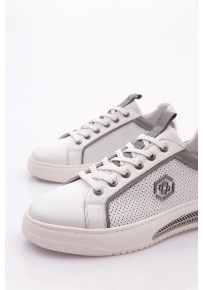 Dgn 6235 Erkek Bağcikli Sneakers Ayakkabi Beyaz