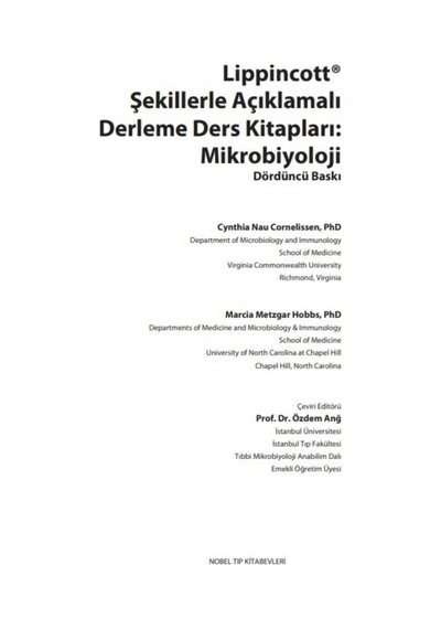 Lippincott Mikrobiyoloji: Şekillerle Açıklamalı Derleme Ders Kita