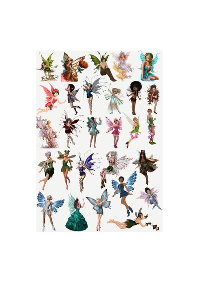 28 Adet Fairycore Periler Sticker Seti - Etiket Seti Scrapbook Bullet Journal Çok Renkli