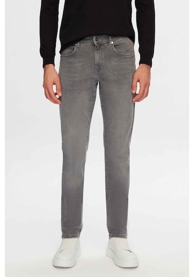 D's Damat Slim Fit Düz Boru Paça Erkek Denim Pantolon - Gri 6HCJ3ORT00102