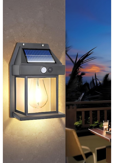 2026 Model Yeni Suya Dayanıklı Harekete Duyarlı Güneş Enerjili Solar Led Dış Mekan Bahçe Lambası 1 &