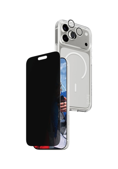 Care By Panzerglass Flagship Privacy Apple Uyumlu iPhone 17 Pro Max 3'lü Telefon Koruma Set- Bundle Uwf+kılıf+lens