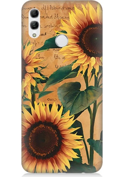 Huawei Honor 10 Lite Uyumlu Ayçiçekleri Desenli Silikon Kılıf