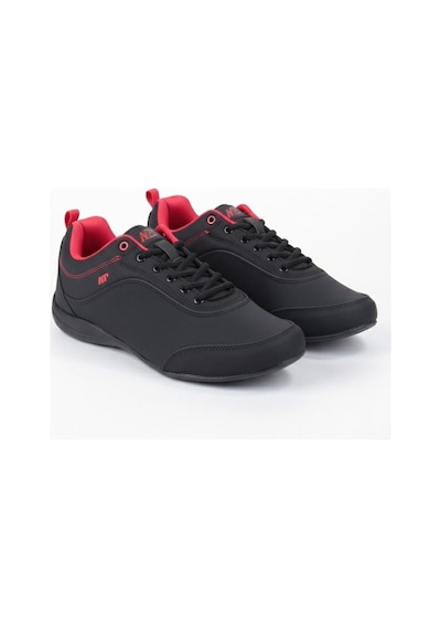 M.P 252 7332 Rahat Esnek Sneaker Erkek Ayakkabı Siyah - Kırmızı